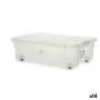 Caja de Almacenamiento con Ruedas 30 L 40 x 18 x 59,5 cm (14 Unidades) de BigBuy Home, Almacenaje bajo la cama - Ref: S362403...