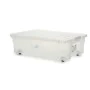 Caja de Almacenamiento con Ruedas 30 L 40 x 18 x 59,5 cm (14 Unidades) de BigBuy Home, Almacenaje bajo la cama - Ref: S362403...