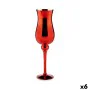 Bougeoir Verre Rouge 13,5 x 4,5 x 13,5 cm (6 Unités) de Gift Decor, Bougeoirs et chandeliers - Réf : S3624042, Prix : 40,93 €...