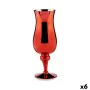 Bougeoir Verre Rouge 13,5 x 35 x 13,5 cm (6 Unités) de Gift Decor, Bougeoirs et chandeliers - Réf : S3624043, Prix : 36,00 €,...