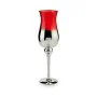 Bougeoir Verre Rouge Argenté 14 x 45 x 14 cm (6 Unités) de Gift Decor, Bougeoirs et chandeliers - Réf : S3624045, Prix : 40,2...