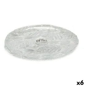 Flat Plate Tirolo Transparent Glass 27,5 x 1,7 x 27,5 cm (6 Units) by Vivalto, Plates and dishes - Ref: S3624077, Price: 19,6...