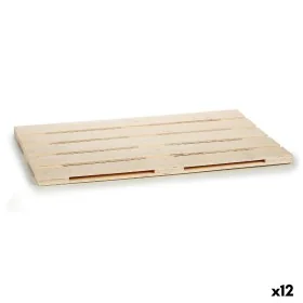 Tablett für Snacks Braun Holz 40 x 2 x 60 cm (12 Stück) von Gift Decor, Teller und Schüsseln - Ref: S3624086, Preis: 70,46 €,...