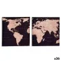 Canvas World Map 1,5 x 28 x 28 cm (36 Units) by Gift Decor, Prints on Canvas - Ref: S3624089, Price: 33,95 €, Discount: %