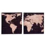 Lienzo Mapamundi 1,5 x 28 x 28 cm (36 Unidades) de Gift Decor, Impresiones sobre lienzo - Ref: S3624089, Precio: 33,95 €, Des...