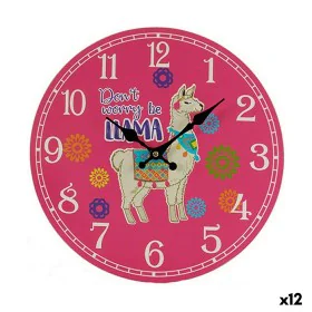 Horloge Murale Lama 3 x 33,8 x 33,8 cm (12 Unités) de Gift Decor, Décoration murale - Réf : S3624092, Prix : 48,29 €, Remise : %