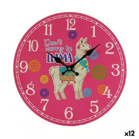 Wall Clock Llama 3 x 33,8 x 33,8 cm (12 Units) by Gift Decor, Wall Décor - Ref: S3624092, Price: 48,29 €, Discount: %