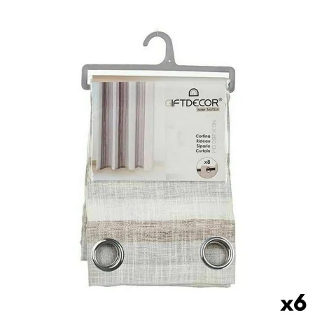 Curtain Stripes Dark grey 140 x 0,1 x 260 cm (6 Units) by Gift Decor, Curtains - Ref: S3624130, Price: 65,19 €, Discount: %