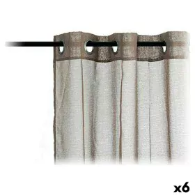 Curtains 140 x 260 cm Brown (6 Units) by Gift Decor, Curtains - Ref: S3624138, Price: 36,00 €, Discount: %