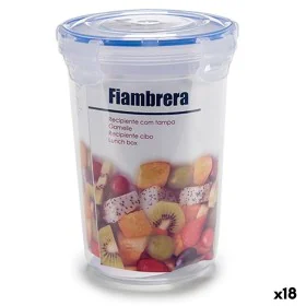 Lancheira Hermética Cilindro Transparente Plástico 1,2 L 13 x 17 x 13 cm (18 Unidades) de Leknes, Armazenamento de alimentos ...