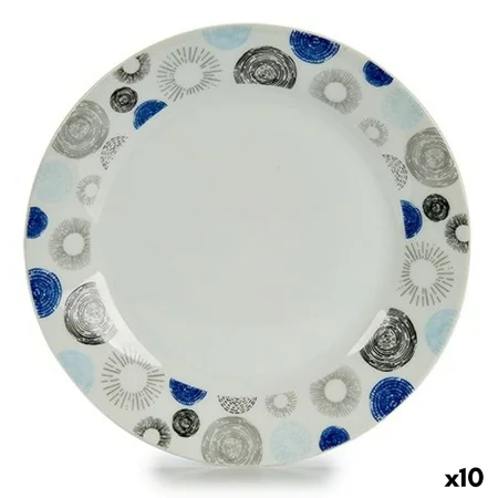 Assiette à dessert Cercles Porcelaine 19 x 2 x 19 cm (10 Unités) de BigBuy Home, Plats et plateaux - Réf : S3624282, Prix : 2...