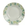 Plato Hondo Blanco Verde Ø 20,6 cm Hojas Porcelana (10 Unidades) de BigBuy Home, Platos y fuentes - Ref: S3624283, Precio: 19...