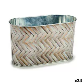 Macetero Ovalado Metal Mimbre 11,5 x 12 x 22,5 cm (24 Unidades) de Ibergarden, Maceteros - Ref: S3624311, Precio: 42,99 €, De...