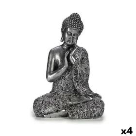 Deko-Figur Buddha Sitzend Silberfarben 22 x 33 x 18 cm (4 Stück) von Gift Decor, Ornamente - Ref: S3624320, Preis: 75,95 €, R...