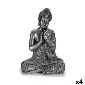 Deko-Figur Buddha Sitzend Silberfarben 22 x 33 x 18 cm (4 Stück) von Gift Decor, Ornamente - Ref: S3624320, Preis: 83,85 €, R...