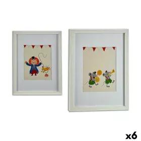 Pintura Circo Multicolor Madeira 33 x 3 x 43 cm de Gift Decor, Pinturas artísticas - Ref: S3624326, Preço: 68,99 €, Desconto: %