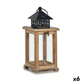 Lantern Brown Black Wood Metal 13 x 29 x 13 cm (6 Units) by Gift Decor, Candelabras and candle holders - Ref: S3624351, Price...