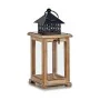 Lanterne Marron Noir Bois Métal 13 x 29 x 13 cm (6 Unités) de Gift Decor, Bougeoirs et chandeliers - Réf : S3624351, Prix : 4...