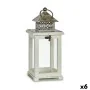 Lanterna Bianco Argentato Legno Metallo 13 x 29 x 13 cm (6 Unità) di Gift Decor, Candelieri e portacandele - Rif: S3624352, P...