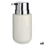 Soap Dispenser White Silver Metal Ceramic 300 ml (6 Units) by Berilo, Stands and dispensers - Ref: S3624390, Price: 22,47 €, ...