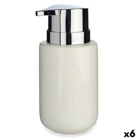 Dispensador de Sabão Branco Prateado Metal Cerâmica 300 ml (6 Unidades) de Berilo, Suportes e dispensadores - Ref: S3624390, ...