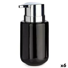 Dispensador de Jabón Negro Plateado Metal Cerámica 350 ml (6 Unidades) de Berilo, Soportes y dispensadores - Ref: S3624391, P...