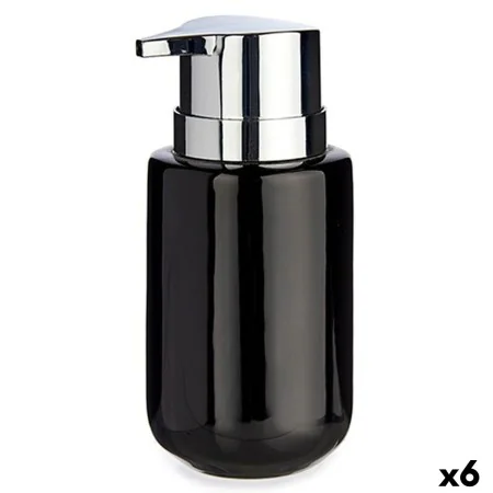 Dispensador de Sabão Preto Prateado Metal Cerâmica 350 ml (6 Unidades) de Berilo, Suportes e dispensadores - Ref: S3624391, P...