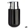 Dispensador de Jabón Negro Plateado Metal Cerámica 350 ml (6 Unidades) de Berilo, Soportes y dispensadores - Ref: S3624391, P...