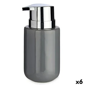 Soap Dispenser Grey Silver Metal Ceramic 350 ml (6 Units) by Berilo, Stands and dispensers - Ref: S3624392, Price: 22,47 €, D...