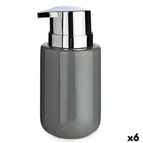 Dispenser di Sapone Grigio Argentato Metallo Ceramica 350 ml (6 Unità) di Berilo, Supporti e distributori - Rif: S3624392, Pr...