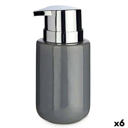 Soap Dispenser Grey Silver Metal Ceramic 350 ml (6 Units) by Berilo, Stands and dispensers - Ref: S3624392, Price: 20,59 €, D...