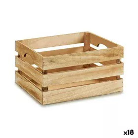 Decorative box Brown Wood 31 x 16 x 21 cm (18 Units) by Gift Decor, Boxes - Ref: S3624449, Price: 79,24 €, Discount: %