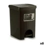 Pedal bin Stefanplast Elegance Brown Plastic 20 L 27,5 x 38,5 x 31 cm (6 Units) by Stefanplast, Waste and recycling - Ref: S3...