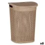 Cesto da Roupa Bege Plástico 60 L 43,5 x 57,5 x 34 cm (6 Unidades) de Kipit, Cestos para fornos rebatíveis - Ref: S3624479, P...