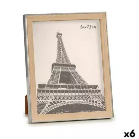 Photo frame 23 x 27 x 2 cm Silver Brown Plastic Glass (6 Units) by Gift Decor, Table and wall frames - Ref: S3624536, Price: ...