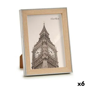 Moldura de Fotos 15,6 x 2 x 20,7 cm Prateado Castanho Plástico Vidro (6 Unidades) de Gift Decor, Molduras de parede e mesa - ...