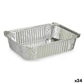 Set de Fuentes de Cocina Desechable Con Tapa Aluminio 19 x 6,8 x 25,5 cm (24 Unidades) de Kinvara, Moldes desechables - Ref: ...