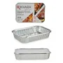 Set of Kitchen Dishes Disposable With lid Aluminium 21 x 6 x 30,5 cm (24 Units) by Kinvara, Disposable moulds - Ref: S3624566...