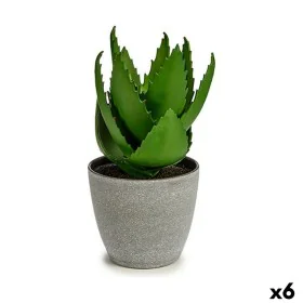 Decorative Plant Aloe Vera 15 x 23,5 x 15 cm Grey Green Plastic (6 Units) by Ibergarden, Artificial Plants - Ref: S3624574, P...