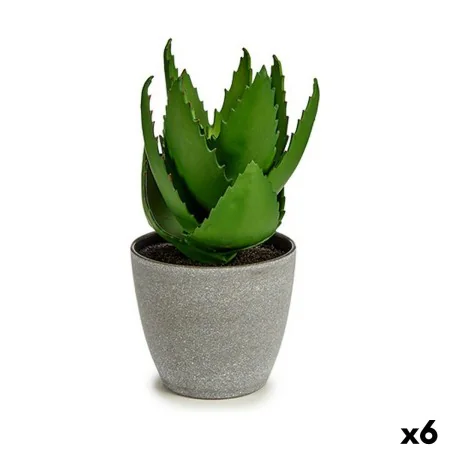 Dekorationspflanze Aloe Vera 15 x 23,5 x 15 cm Grau grün Kunststoff (6 Stück) von Ibergarden, Pflanzen - Ref: S3624574, Preis...