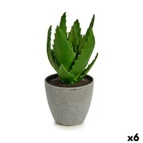 Dekorationspflanze Aloe Vera 14 x 21 x 14 cm Grau grün Kunststoff (6 Stück) von Ibergarden, Pflanzen - Ref: S3624575, Preis: ...