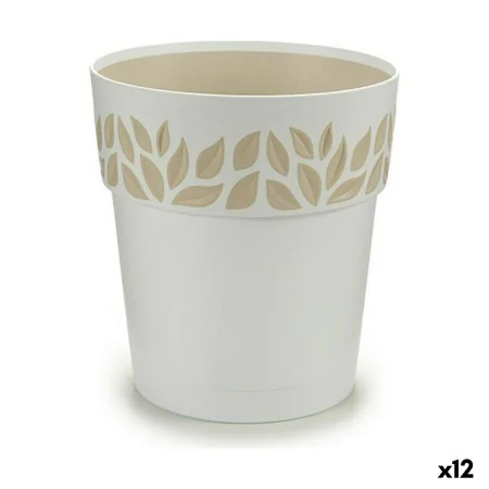 Vaso Autoirrigável Stefanplast Cloe Branco Plástico 19 x 19 x 19 cm (12 Unidades) de Stefanplast, Vasos para flores - Ref: S3...