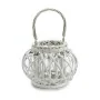 Candleholder White wicker Glass 30 x 19 x 25,5 cm (6 Units) by Gift Decor, Candelabras and candle holders - Ref: S3624602, Pr...