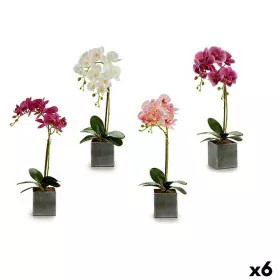 Decorative Flower Orchid Plastic 14 x 51 x 18 cm (6 Units) by Ibergarden, Artificial Flowers - Ref: S3624605, Price: 40,28 €,...