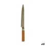 Coltello da Cucina 3 x 33,5 x 2,5 cm Argentato Marrone Acciaio inossidabile Bambù (12 Unità) di Kinvara, Coltelli da Chef - R...