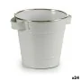 Planter Bucket White Silver Zinc 19,5 x 14,5 x 16,5 cm (24 Units) by Ibergarden, Cachepots - Ref: S3624637, Price: 45,21 €, D...