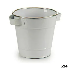 Cache-pot Seau Blanc Argenté Zinc 19,5 x 14,5 x 16,5 cm (24 Unités) de Ibergarden, Cache-pots - Réf : S3624637, Prix : 45,21 ...