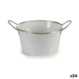 Plantador Cubo Branco Prateado Zinco 27,5 x 10,5 x 20 cm (24 Unidades) de Ibergarden, Vasos - Ref: S3624652, Preço: 52,61 €, ...