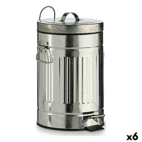 Pedal bin Silver Steel 7 L (6 Units) by BigBuy Home, Wastebaskets - Ref: S3624665, Price: 65,19 €, Discount: %