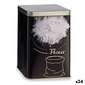 Tin Flour Black Metal 1 L (24 Units) by Kinvara, Food storage - Ref: S3624669, Price: 66,57 €, Discount: %